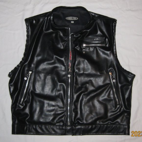 RUBBER SOUL 'Biker' Vest- M 'Black' (BRAND NEW /wot) SUPER RARE! 'Unisex' - Picture 2 of 16